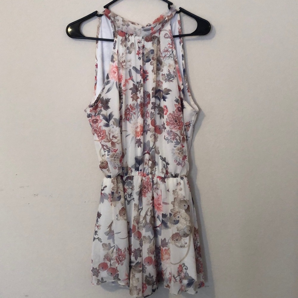 Floral halter romper